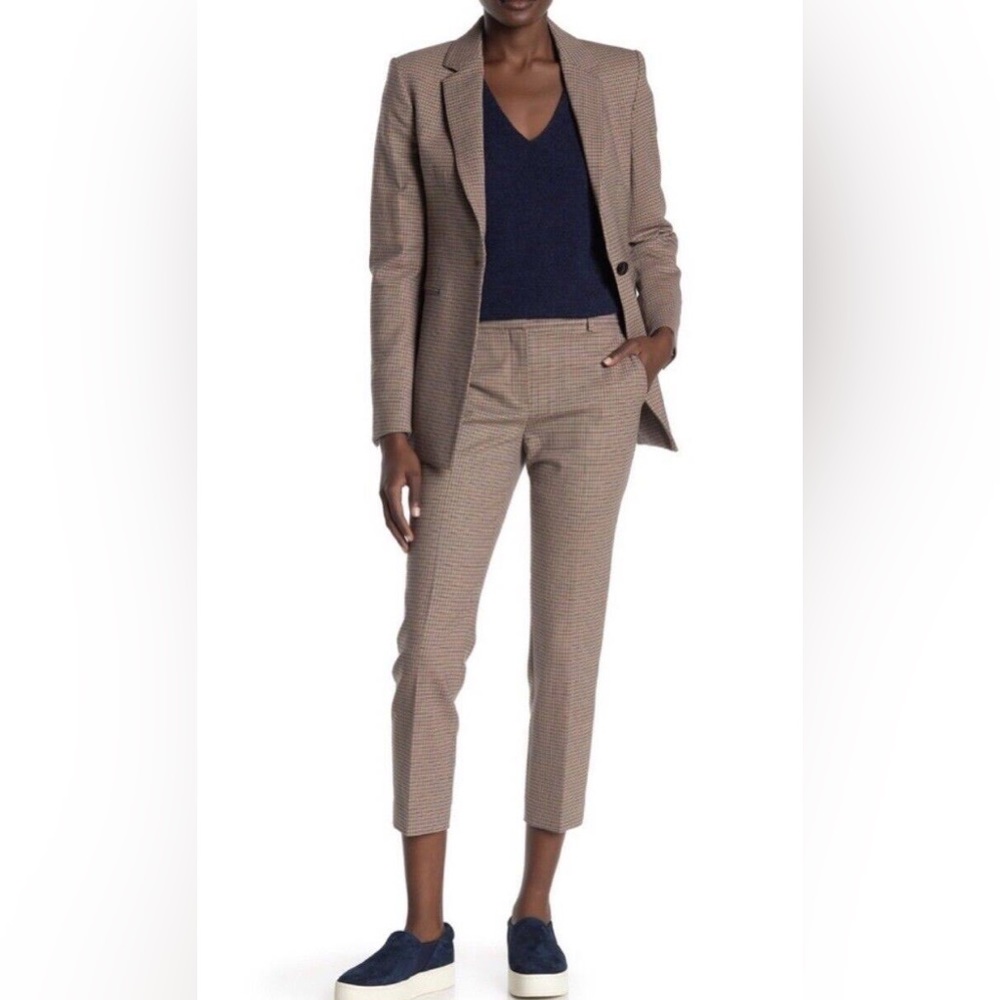 NWT Theory Treeca Portland check wool pants size 0